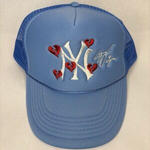 NY Yankees Loyal Origins Unisex OSFA Baby Blue White Trucker Hat Embroidered MLB